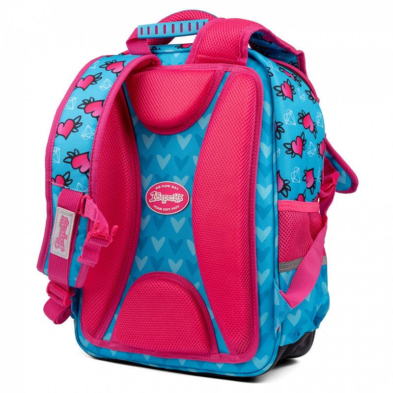 Шкільний рюкзак 1 вересня S-105 Heart з ортопедичною спинкою 39х29х15 см (554695) - фото 4