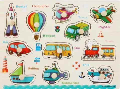 Пазл деревянный Транспорт 30х23 см (207)