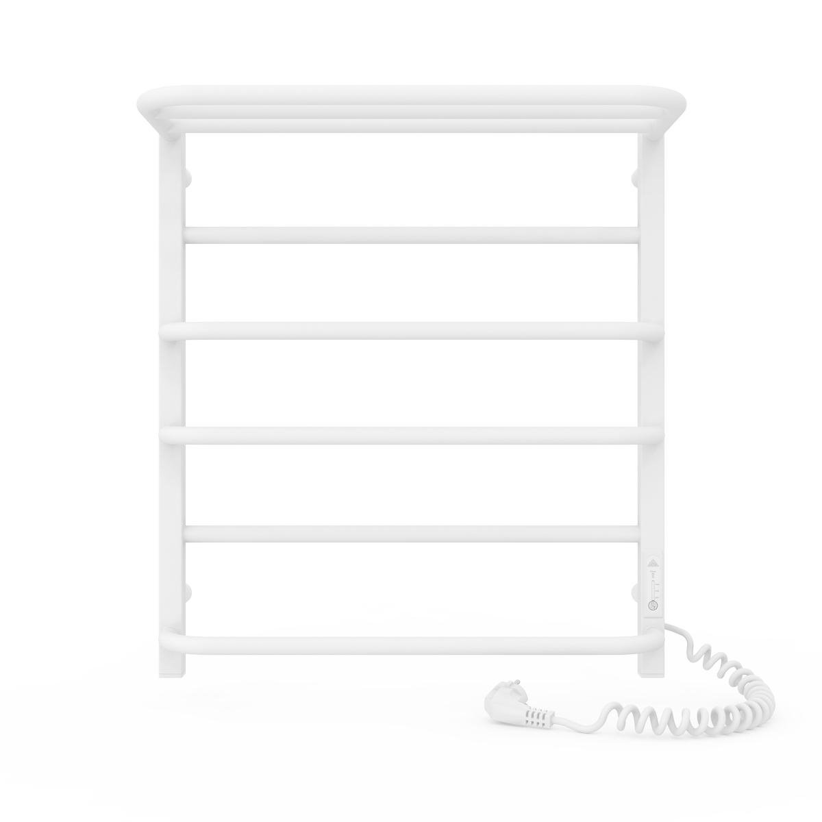 Рушникосушарка електрична Laris Зебра Комфорт ЧФ6 сталева 500х600 мм з полицею та правим підключенням Білий (132-127-73207783) - фото 2