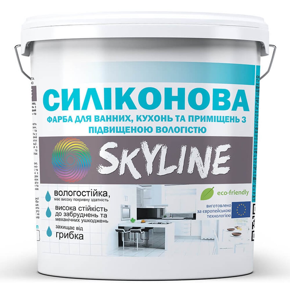 Фарба силіконова для приміщень з підвищеною вологістю Skyline 4200 г Білий (621395ff8ba7dc6c59648b45)