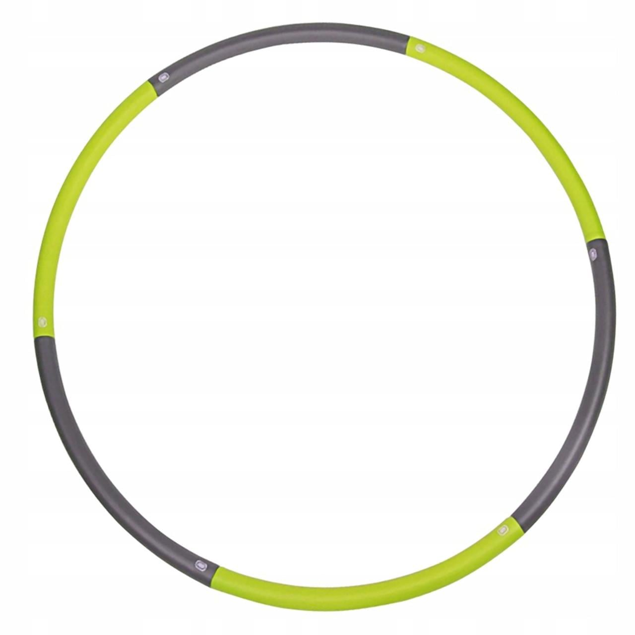 Обруч масажний SportVida Hula Hoop SV-HK0214 90 см Grey/Green (25550377)