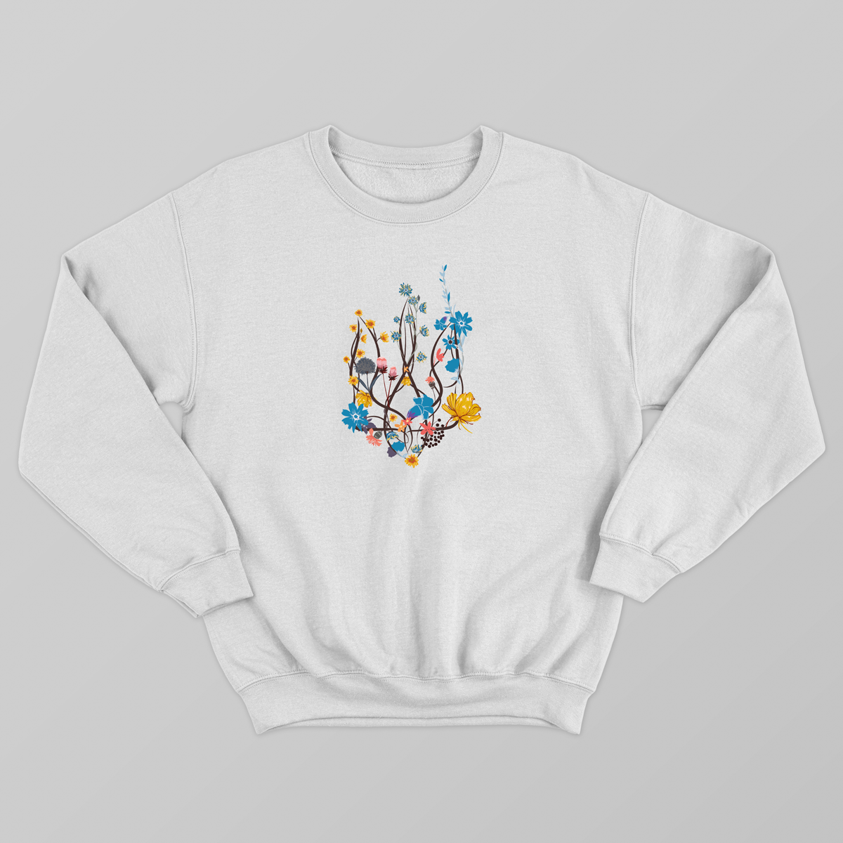 Свитшот унисекс UFree Shop с принтом Вільна квітуча і незламна М Белый (S-0045-1-M) - фото 2 Свитшот унисекс UFree Shop с принтом Вільна квітуча і незламна М Белый (S-0045-1-M) - фото 2