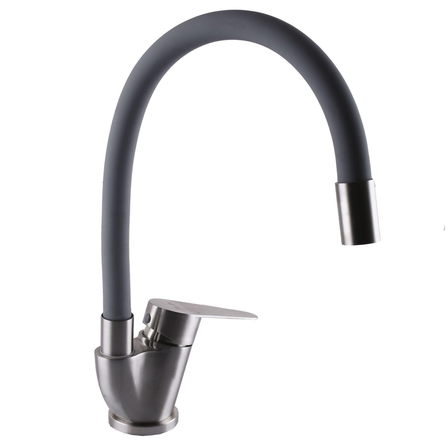 Смеситель для кухни с гибким изливом MixMIRA MAIN MSM-203SG Сатин/Серый (20481) - фото 2 Смеситель для кухни с гибким изливом MixMIRA MAIN MSM-203SG Сатин/Серый (20481) - фото 2