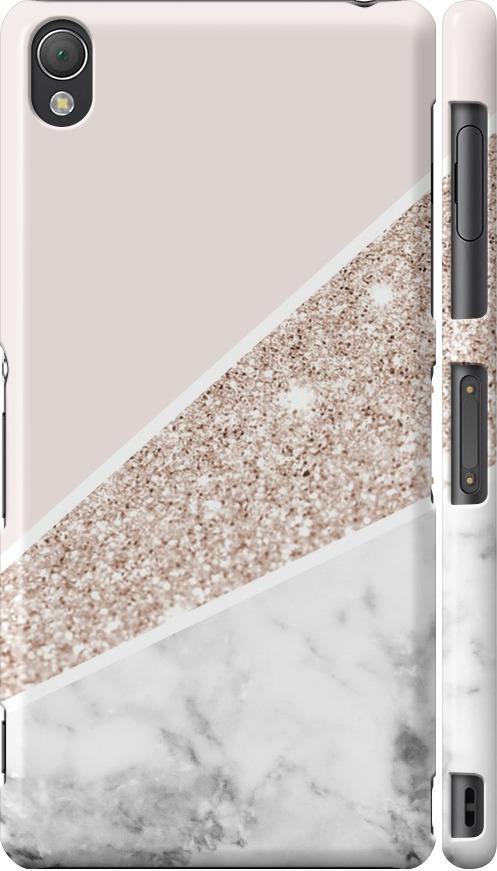 Чехол на Sony Xperia Z3 dual D6633 Пастельный мрамор (4342c-59-42517)