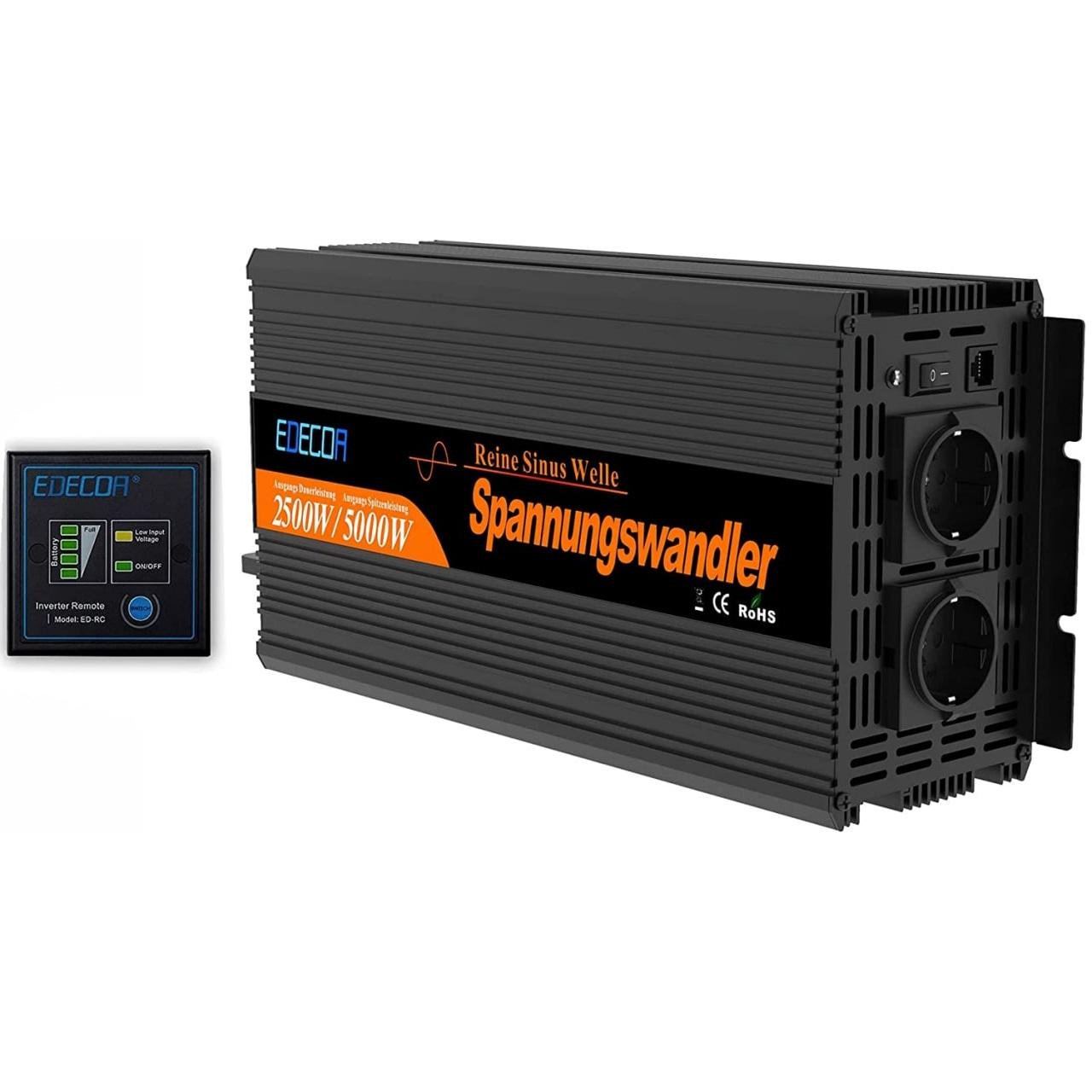 Преобразователь напряжения Edecoa Spannungswandler 12-230V/2500/5000W