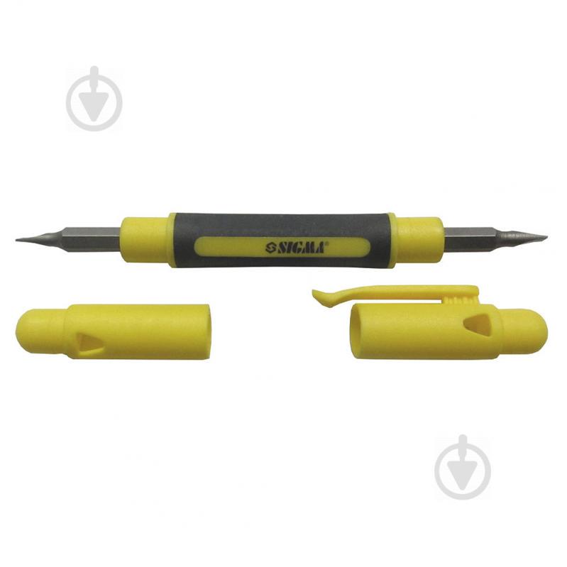 Отвертка карманная с двухсторонними битами 4в1 CrV SIGMA (4002181)