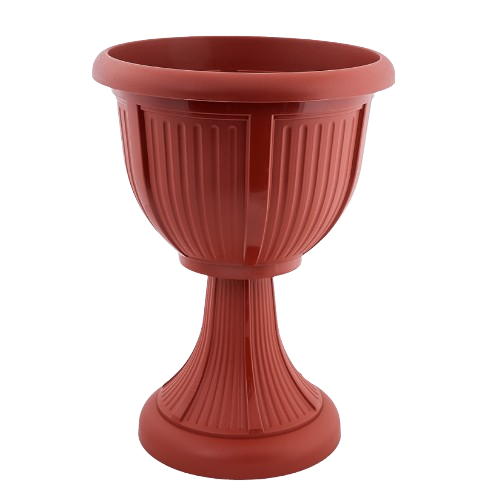 Вазон глубокий Алеана Леон с подставкой 41 см Терракотовый (УТ000101901)