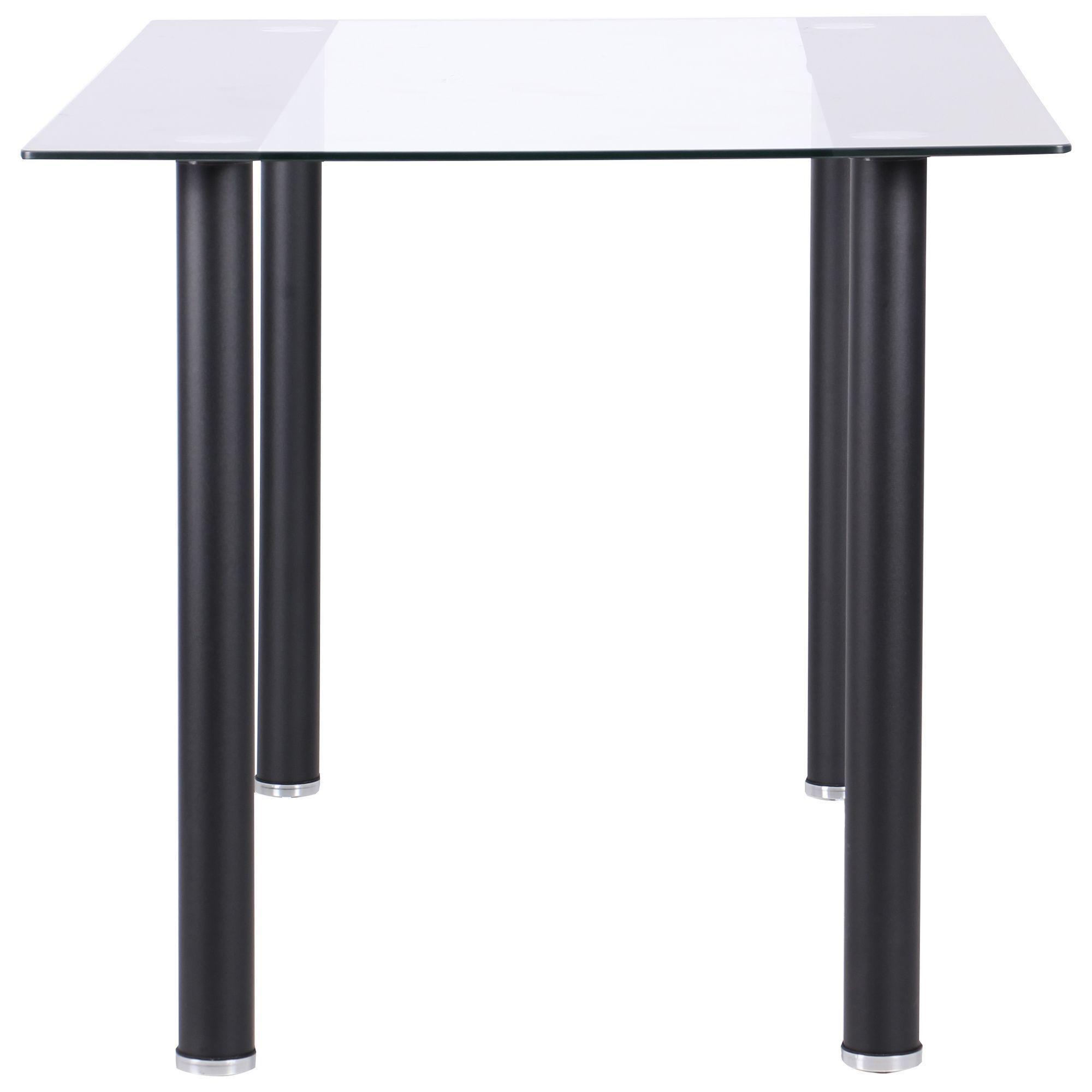Обідній стіл AMF Аттика 750х1200х800 Сталь/Загартоване скло Чорний/Антрацит - фото 4 Обідній стіл AMF Аттика 750х1200х800 Сталь/Загартоване скло Чорний/Антрацит - фото 4