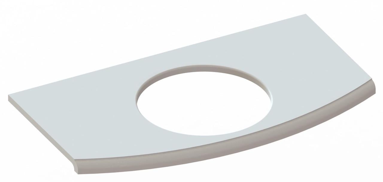 Стільниця Грація А100 900x500 мм Білий глянець (1882340113)