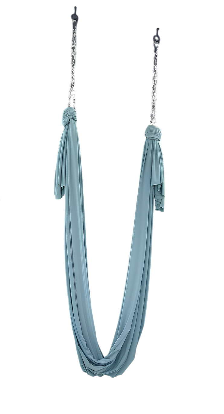 Гамак для флай/йоги/аеройоги Zelisko повний комплект кріплення/ланцюги/4 відеоуроки 6 м Бірюзовий (32963778)