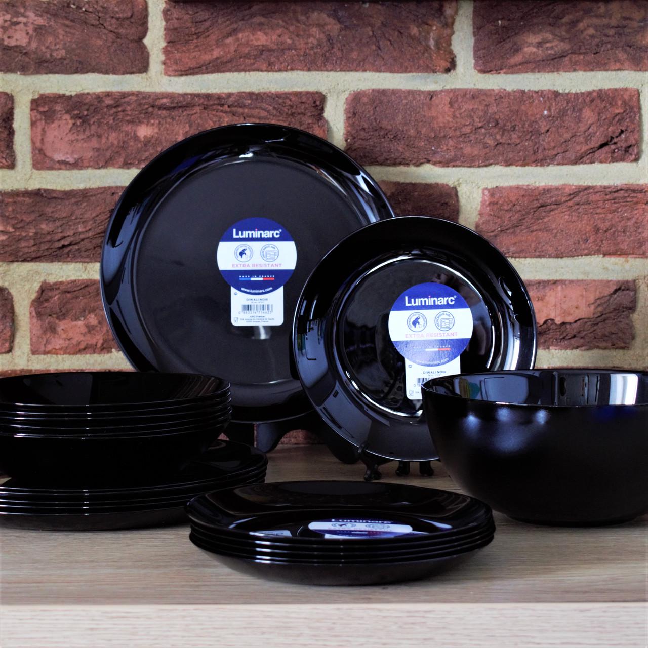 Набор тарелок Luminarc Diwali в тех таре 19 пр. Black