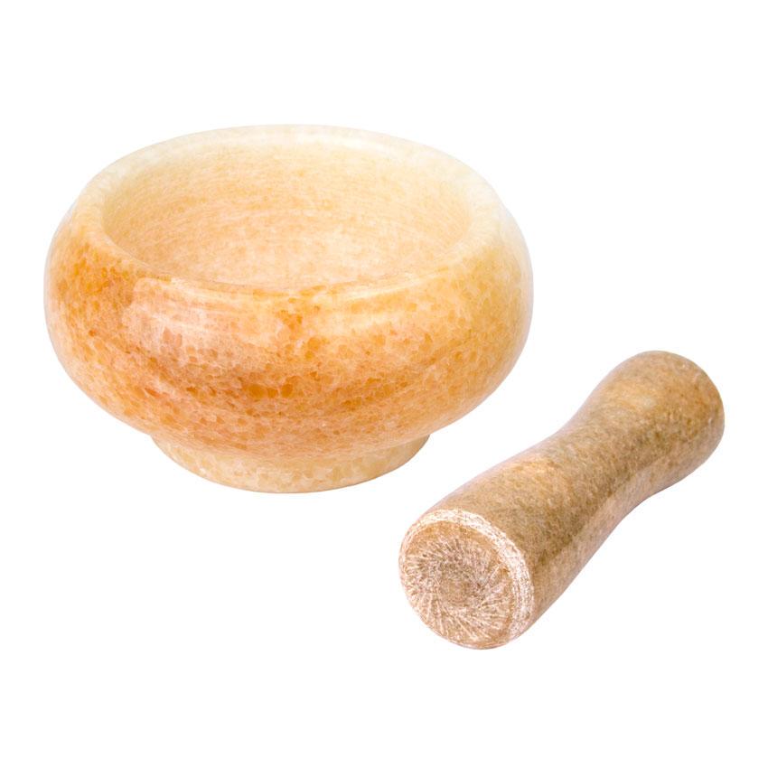 Ступка с пестиком натуральный камень 9х9х4,7 см Песочный (26853) - фото 2 Ступка с пестиком натуральный камень 9х9х4,7 см Песочный (26853) - фото 2