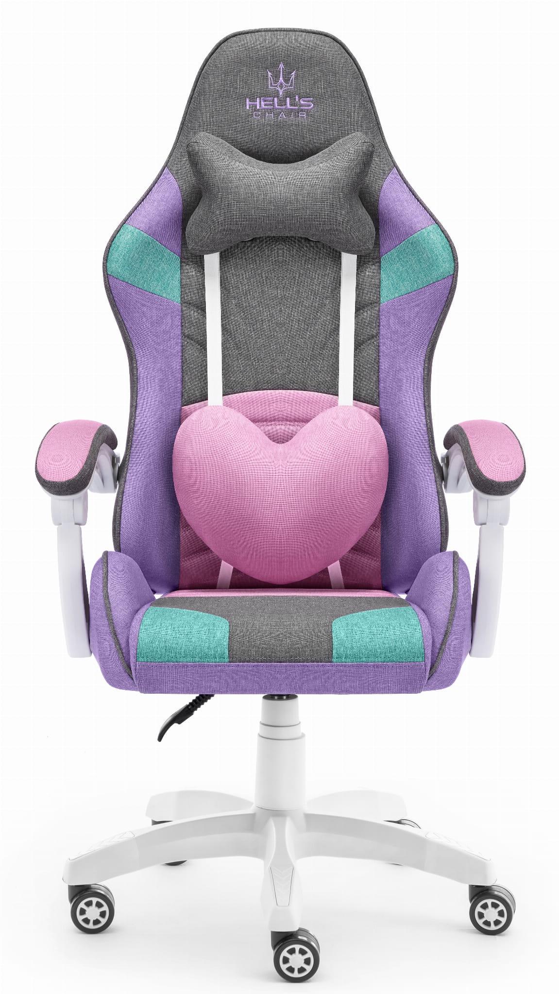 Кресло компьютерное Hell's Chair Rainbow Plus-1637 Violet/Mint (23708481)