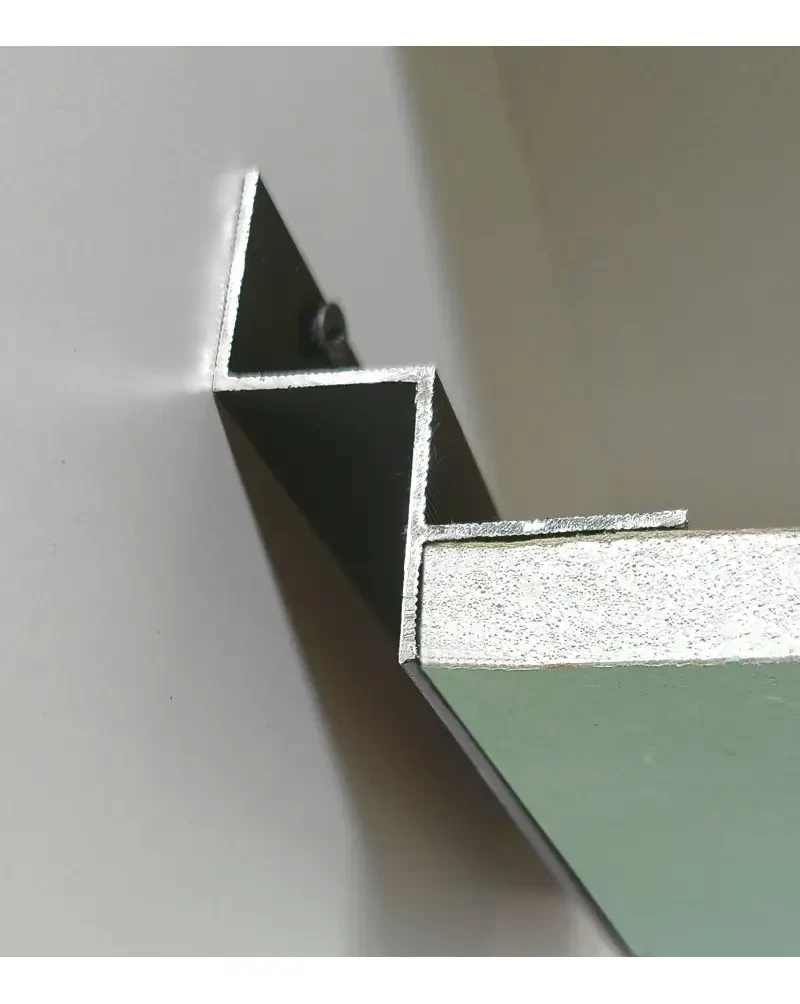 Алюминиевый профиль для теневого шва 20 мм 3 м Черный (2639707742)