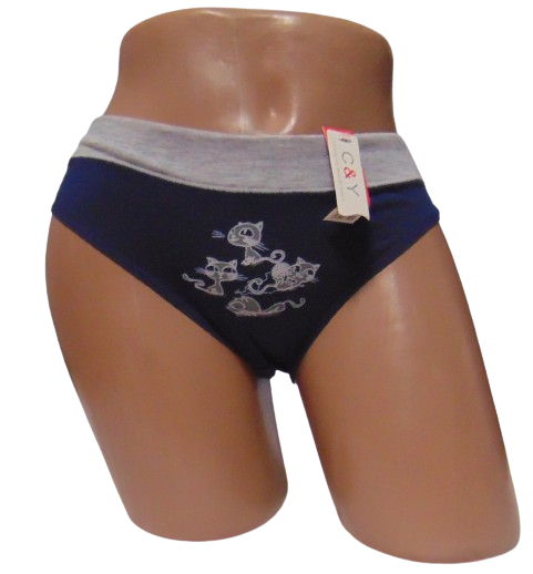 Труси CY 3204 з кішками 2XL/3XL Синій