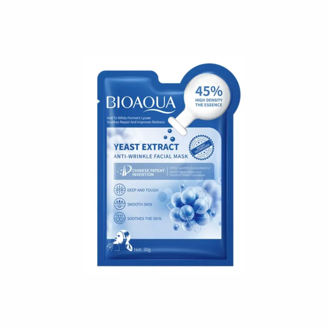 Маска для лица тканевая Bioaqua Yeast Extract Anti-Wrinkle Facial Mask 30 мл (27302830)