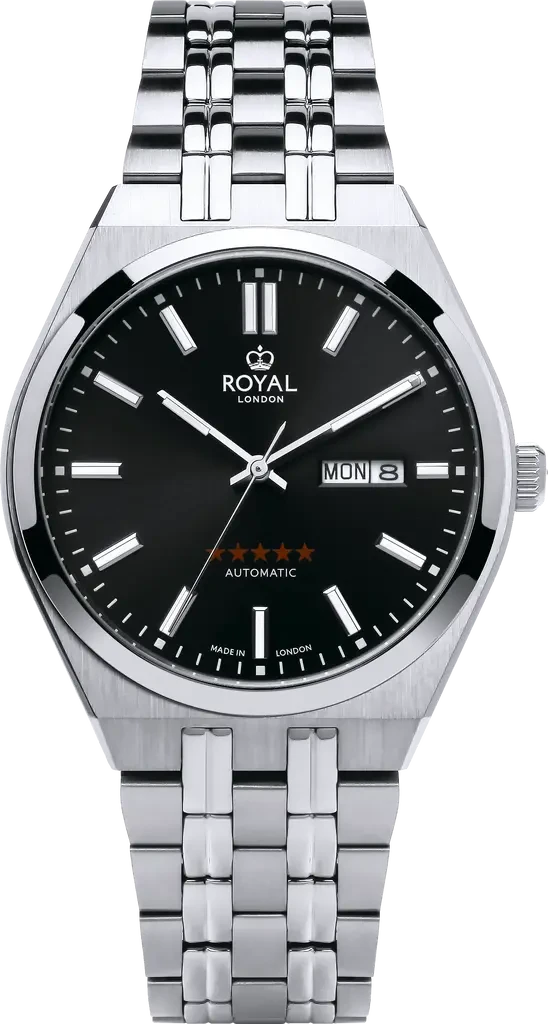 Наручные часы мужские Royal London 41528-01 со стальным корпусом WR 50 м Черный (3145756550)