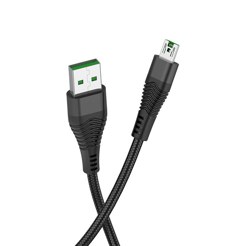 Кабель дата Hoco U53 Flash USB MicroUSB 4A 1,2 м Black (00000032924_1)