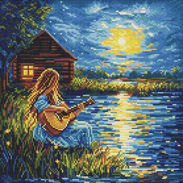 Алмазная мозаика Ideyka Звуки в темноте 40x40 см (Id-AMO8229)