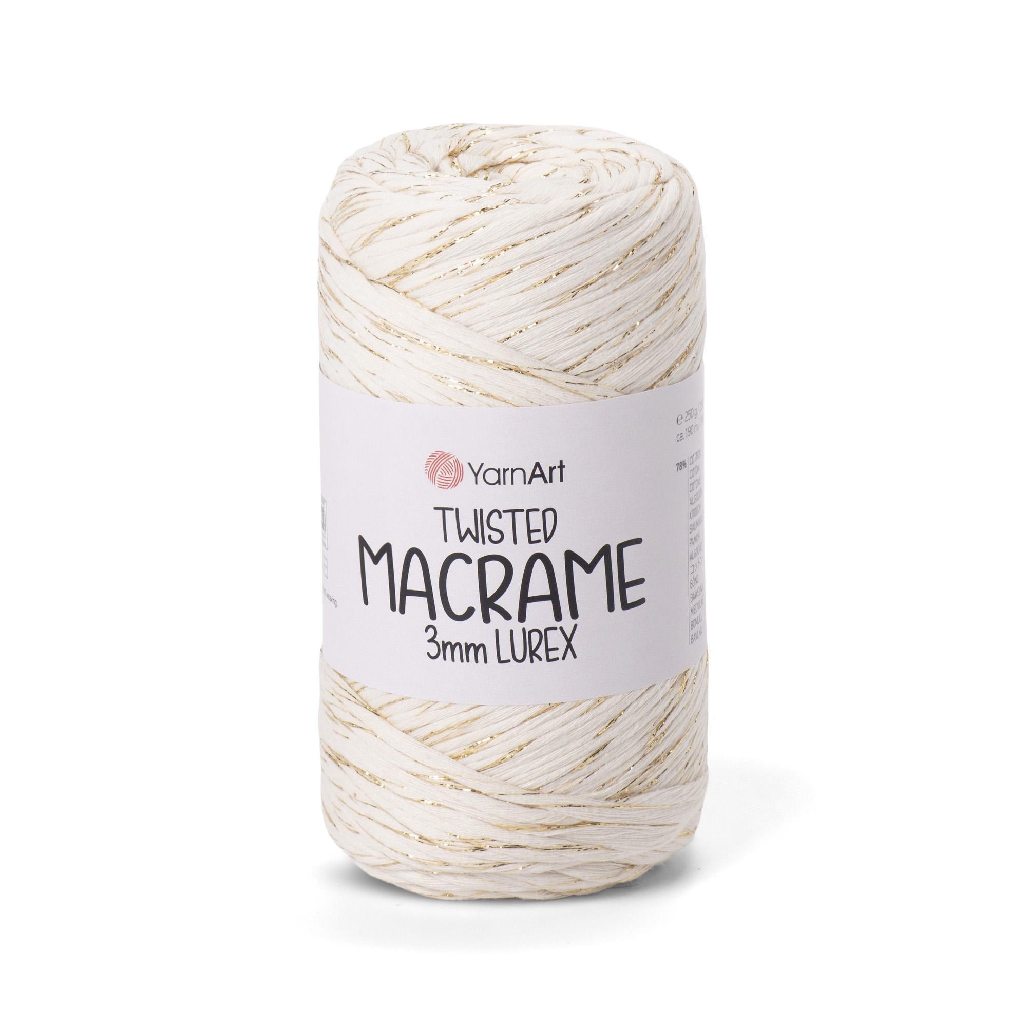 Шпагат з люрексом Twisted Macrame Lurex 3 мм 250 г Натуральний №752 Шпагат з люрексом Twisted Macrame Lurex 3 мм 250 г Натуральний №752