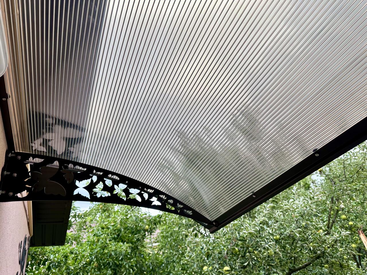 Навес-козырек Prime Бабочки сотовый поликарбонат 8 мм 150х100 см (2042408) - фото 2