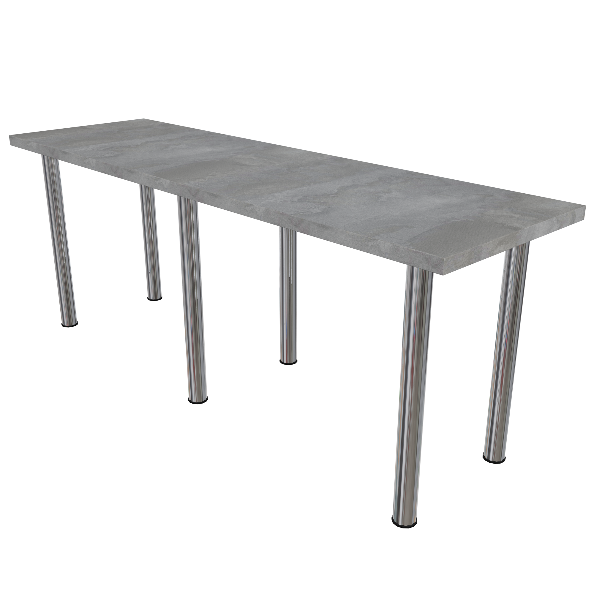 Стол обеденный БРИДЖ 2000х600 Железный камень/Хром