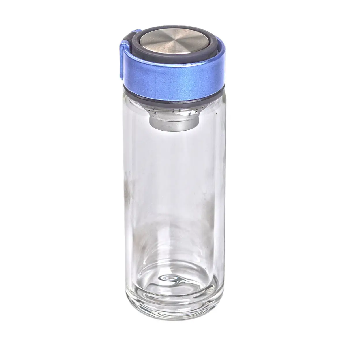 Термос стеклянный с двойными стенками и ситечком 330 мл Синий (HP-14-39BL)