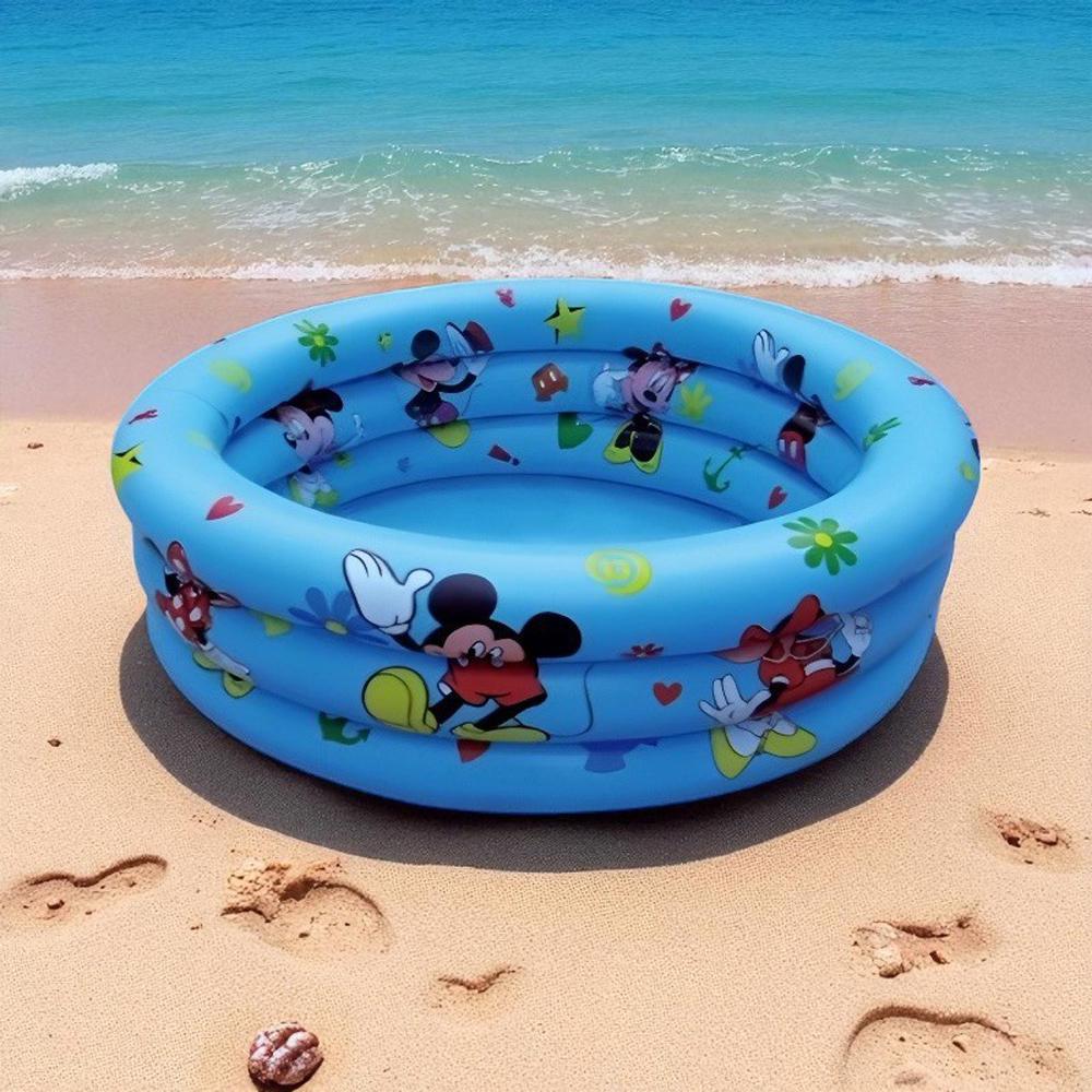 Бассейн надувной для детей 130 см Голубой (52-BT-6534-130)