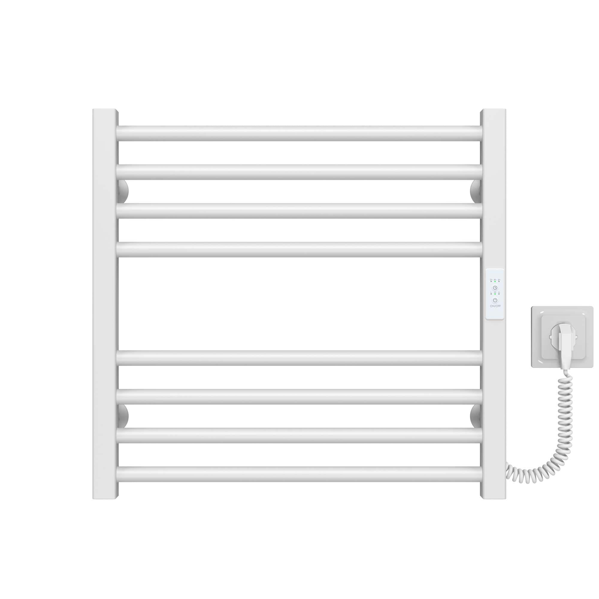 Полотенцесушитель электрический Deffi Lima П8 WD04 правое подключение нержавеющая сталь 500х500 мм Белый (A.LI.50.50.8.EWR4)