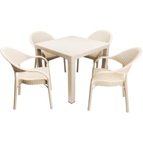 Комплект мебели садовой стул София 4 шт. со столом Олаф Белый (26248730)