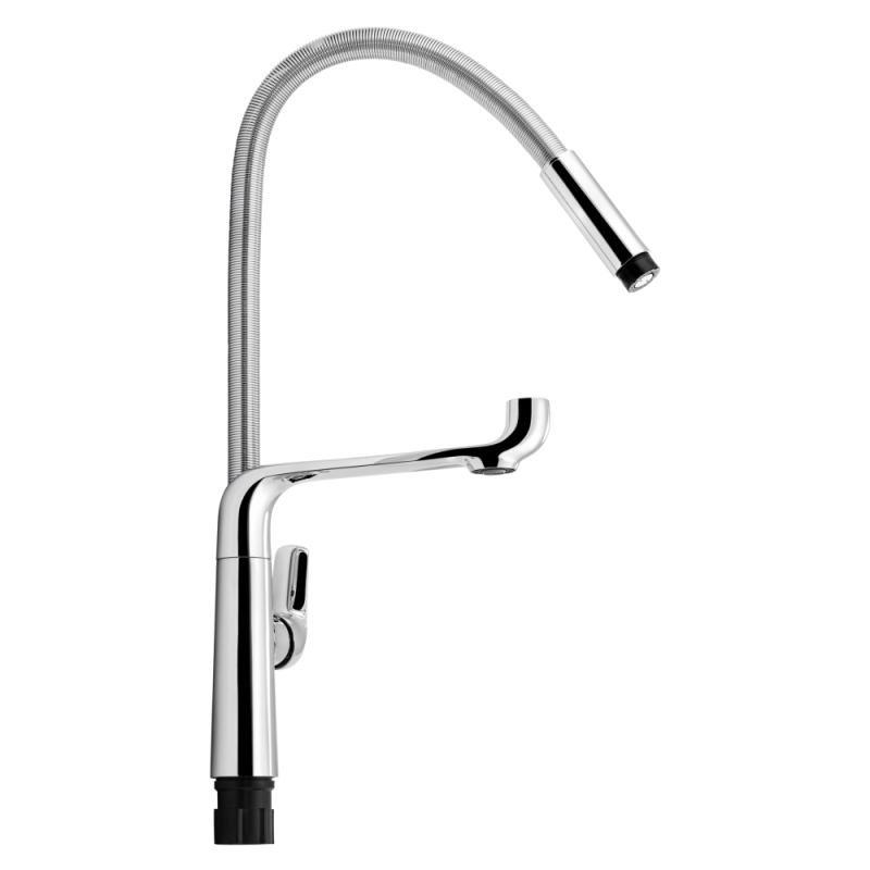 Смеситель для кухни Q-tap ​​Kuchyne 91107AC с рефлекторным изливом латунь Хром (QTKUC91107AC)