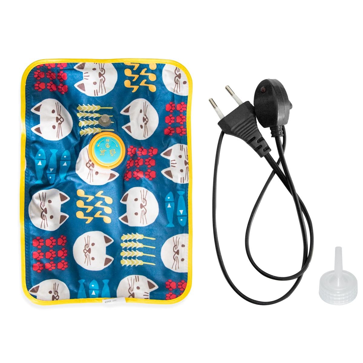 Грелка электрическая водная с котиками 26х18 см Синий (1009158-Other-4)