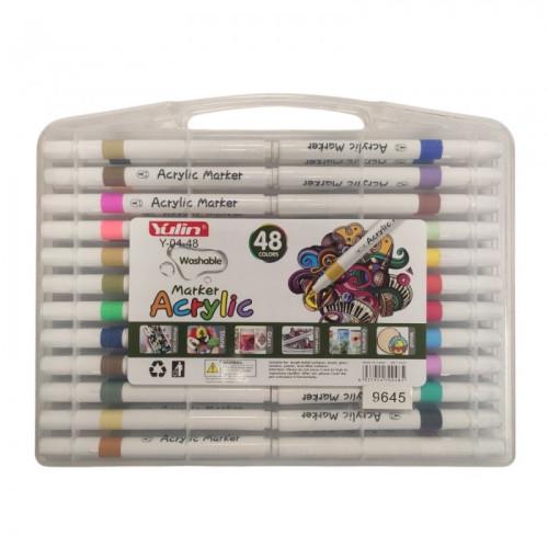 Набор маркеров акриловых в кейсе Y04 48 шт. (71a3bbe6)