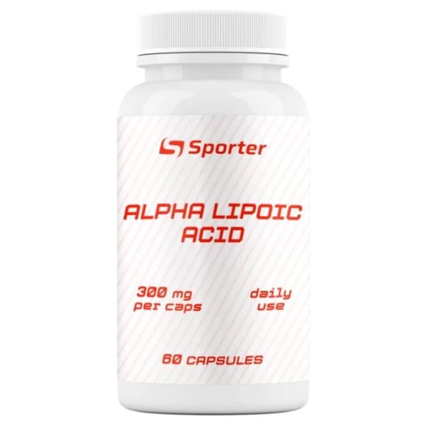 Кислота альфа-липоевая для спорта Sporter Alpha Lipoic Acid 300 мг 60 капс. (000023787)