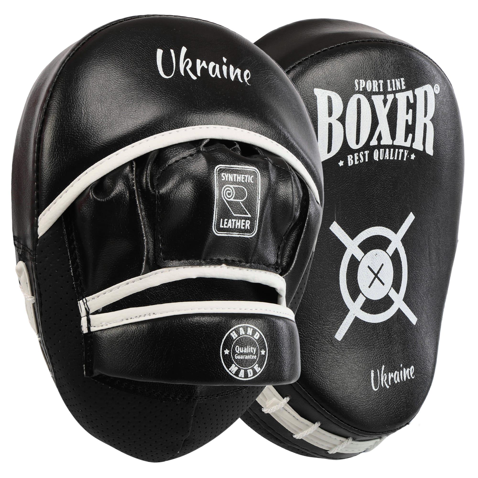 Лапа боксерская изогнутая тренировочная BOXER NEW 2013-N 23x19x4,5 см 2 шт. Черный (37487697)