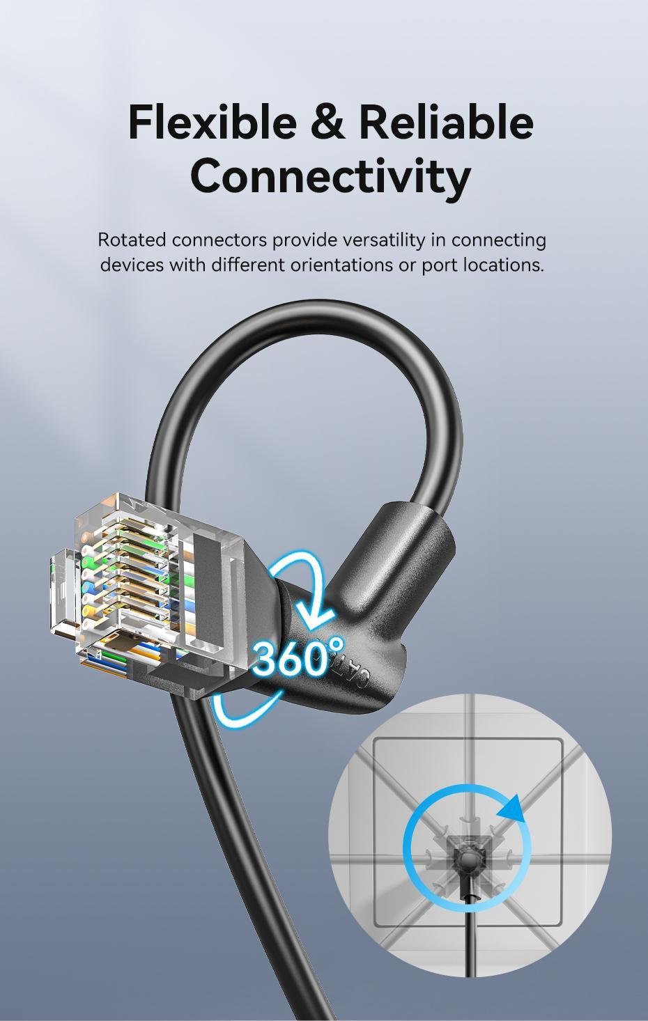 Патч-корд Vention Cat6A UTP 10 Гбит/с поворотный 90° 3.8 мм 0.2 м Черный (IBSBAH) - фото 3 Патч-корд Vention Cat6A UTP 10 Гбит/с поворотный 90° 3.8 мм 0.2 м Черный (IBSBAH) - фото 3