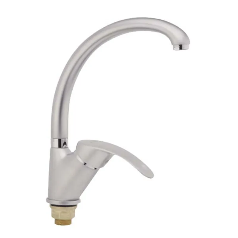 Смеситель для кухни Haiba Mars 777 матовый из латуни Стальной (HB0274)