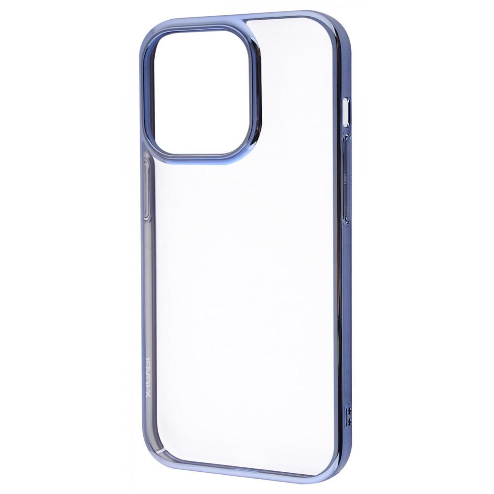Чохол прозорий X-Level Dawn (PC) iPhone 14 Plus blue