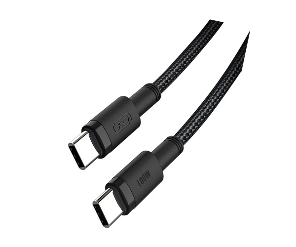 Кабель дата Xo NB-Q199 с функцией супер быстрой зарядки 5A PD Type-C to Type-C 100W 1 м Black