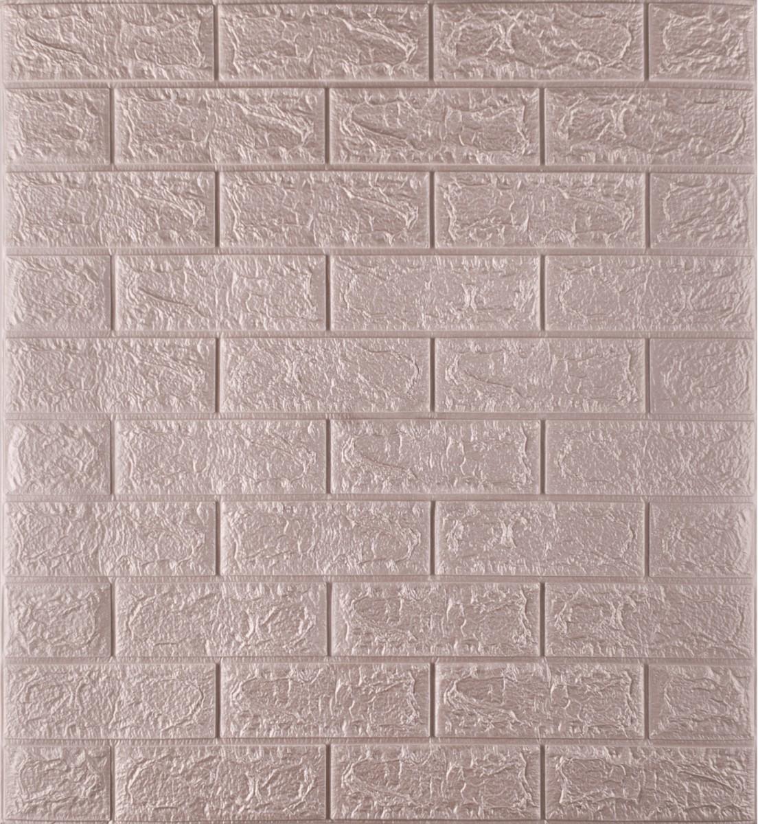 3D-панель под кирпич самоклеющаяся 700x770x5 мм Розовое золото (347-5)