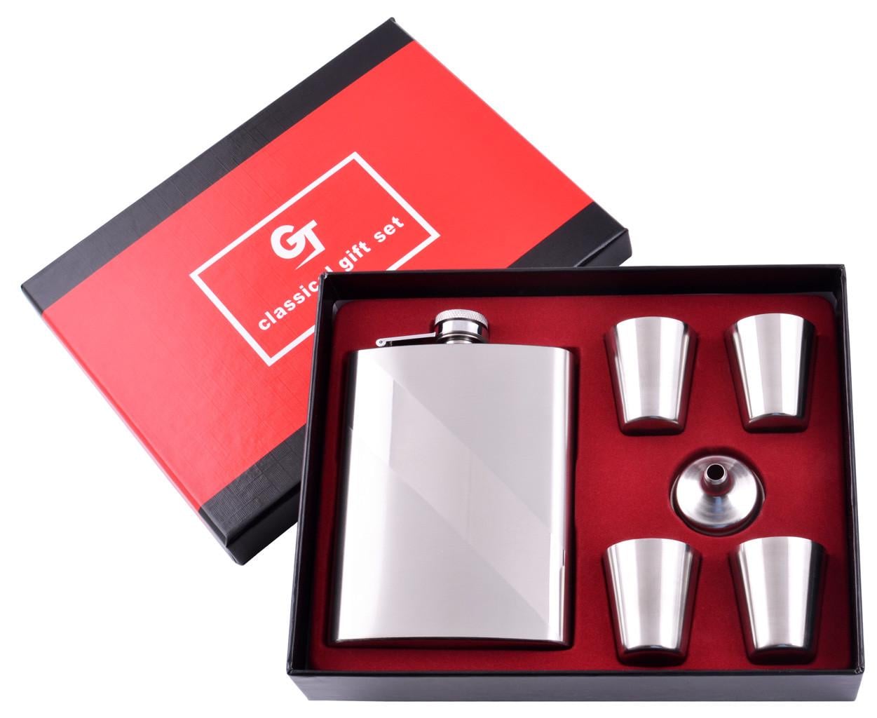 Набор фляга и 4 стопки Silver Toy 240 мл нержавеющая сталь