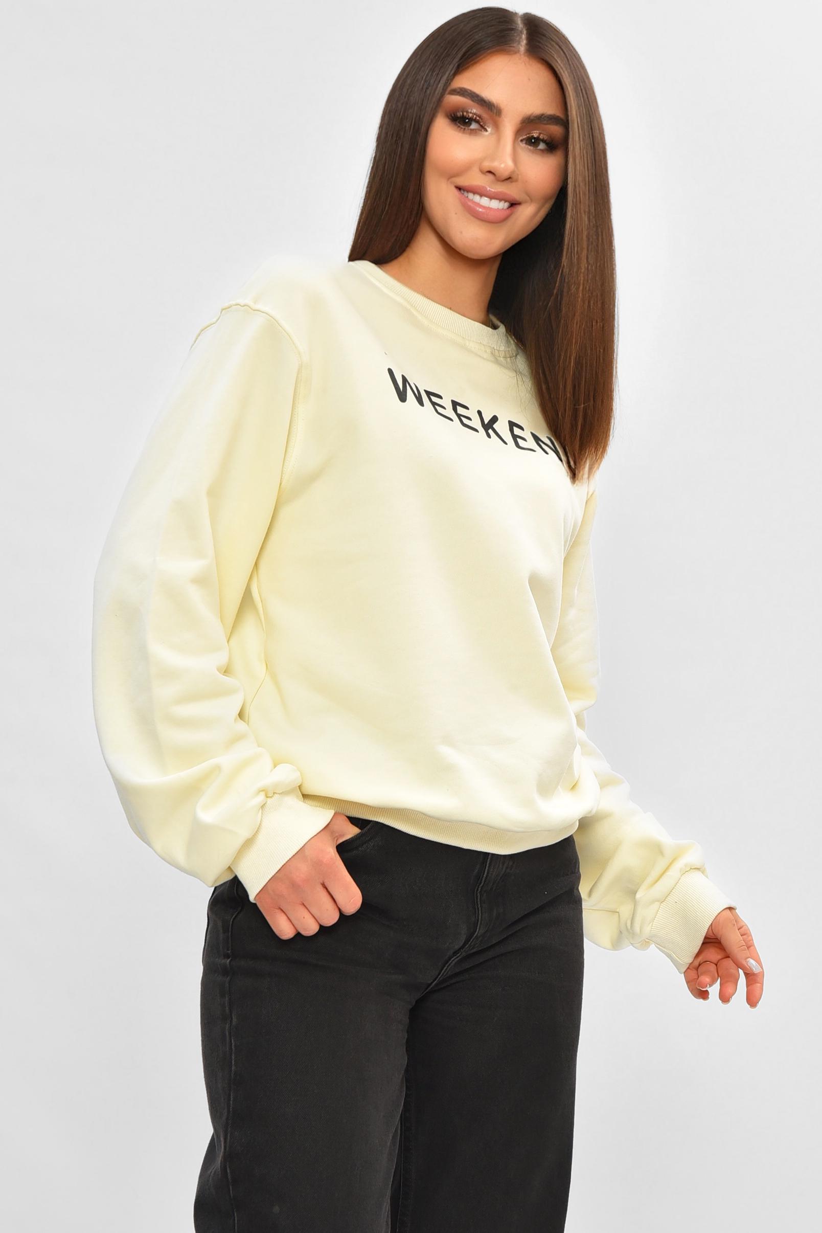 Світшот жіночий 205668 M Білий - фото 2 Світшот жіночий 205668 M Білий - фото 2