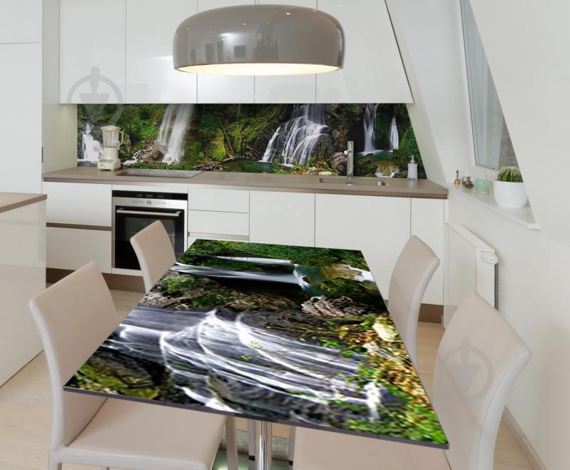 Наклейка виниловая на стол Zatarga  "Лесной водопад 03"  600х1200 мм