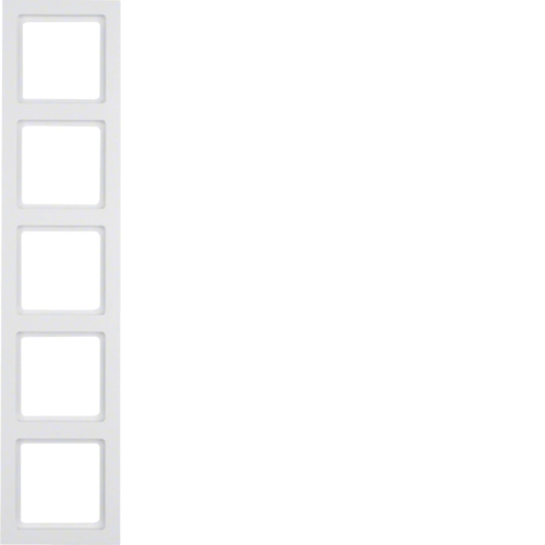 Рамка Berker Q.3 пятиместная Полярная белизна (10156099)