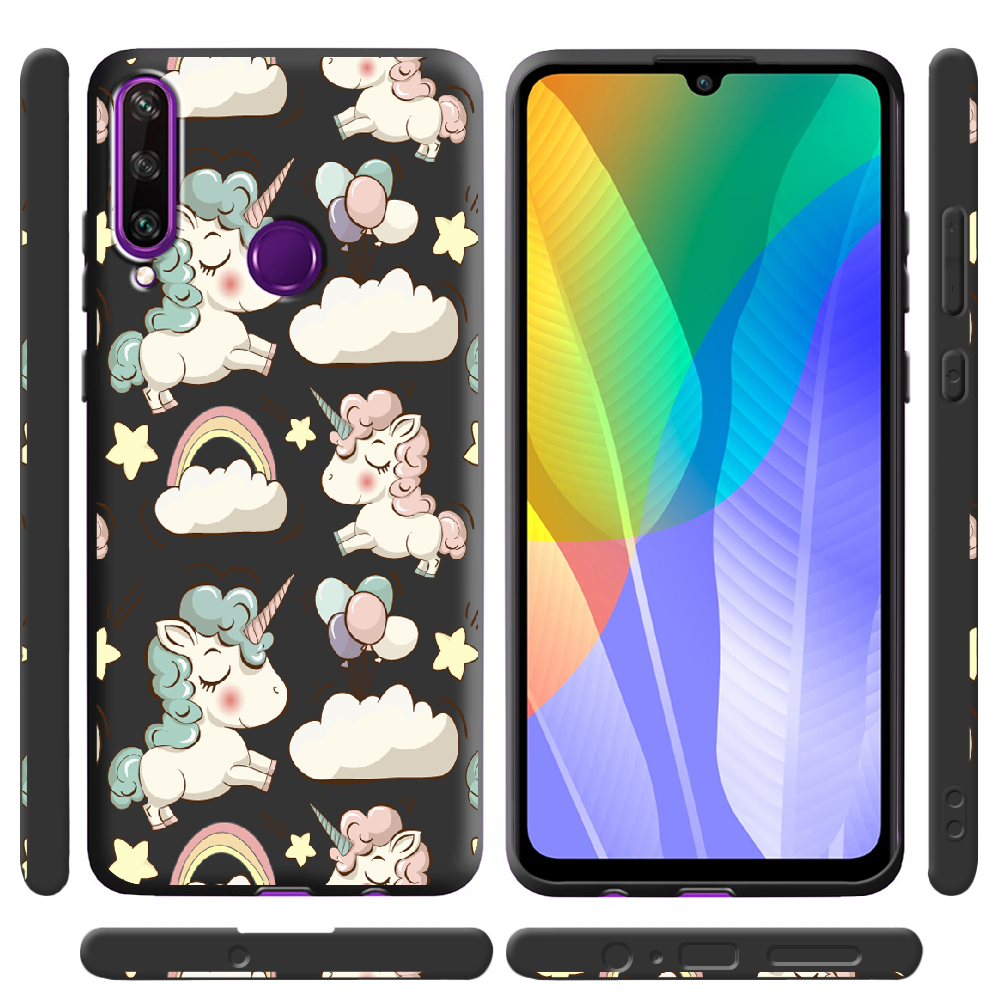 Чехол Boxface Huawei Y6p Unicorns Черный силикон (40017-cc2-40308) - фото 2