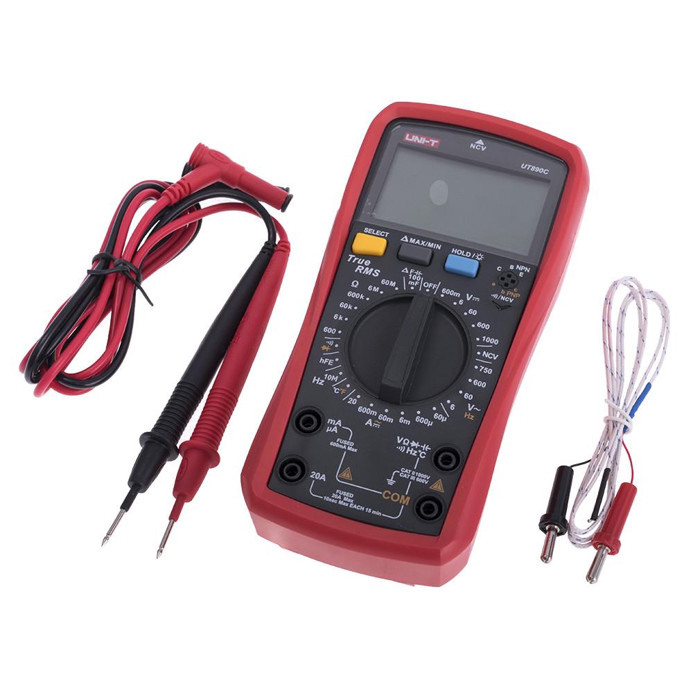 Мультиметр цифровой UNI-T UT890C Красный (10-9-3473467) - фото 3