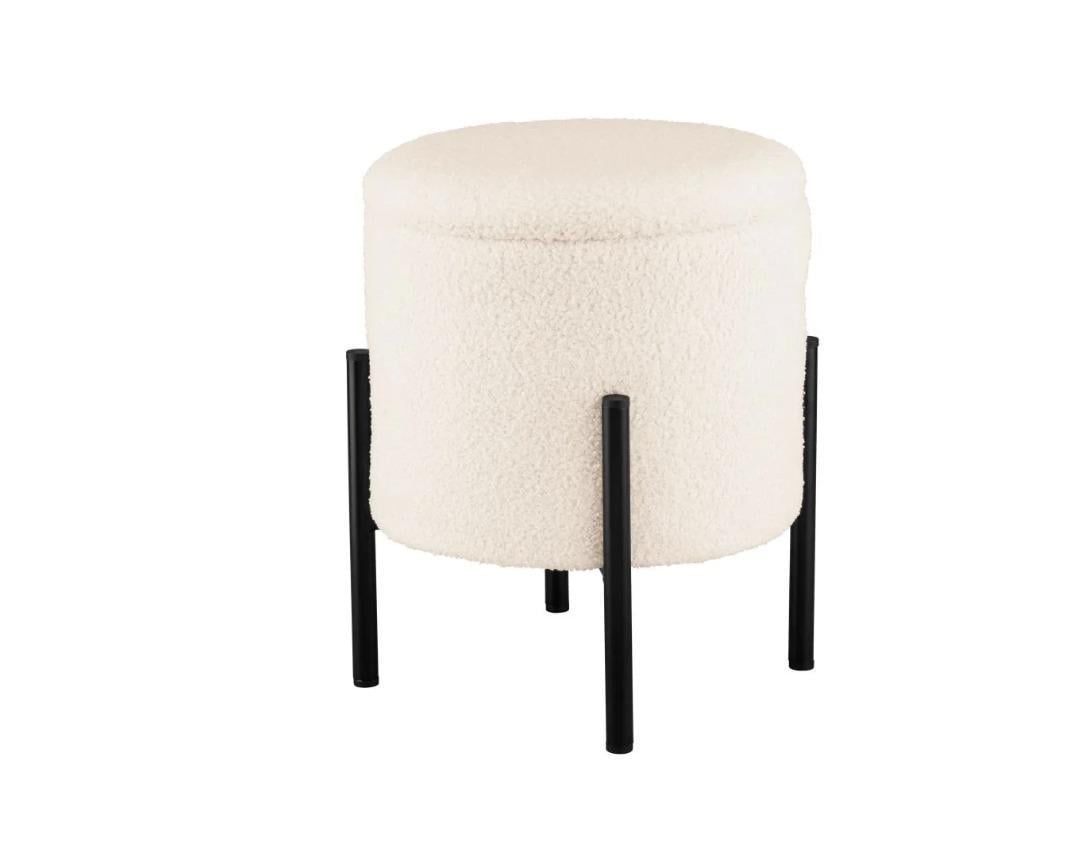 Пуф плюшевый Тедди до 110 кг с местом для хранения внутри (53895083)