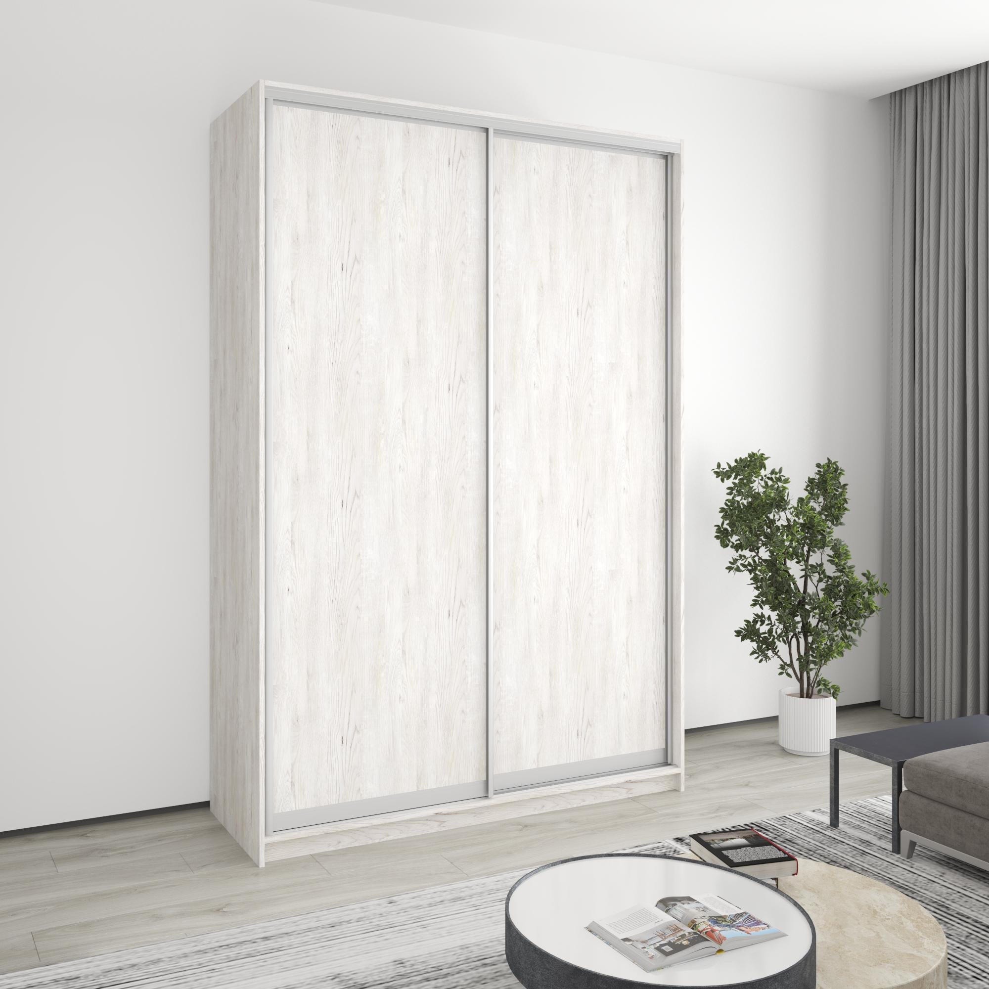 Шкаф-купе двухдверный MebelStar Комбо AL 2 ДСП 160x60x240 см Аляска серый (MBS-4089) Шкаф-купе двухдверный MebelStar Комбо AL 2 ДСП 160x60x240 см Аляска серый (MBS-4089)