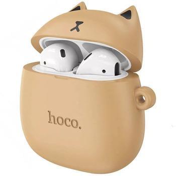 Наушники Hoco Bluetooth беспроводные с кошачьими ушками Карамельный (EW45-1)