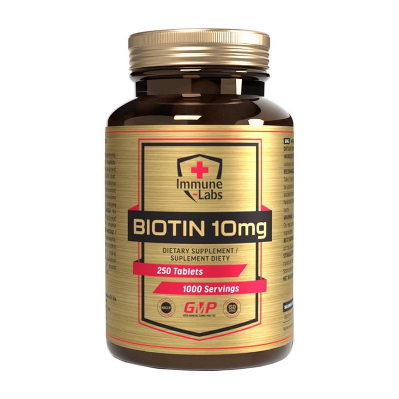Біотин Immune Labs Biotin 10 mg 250 табл.